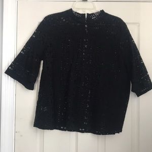 Ann Taylor LOFT lace top size L
